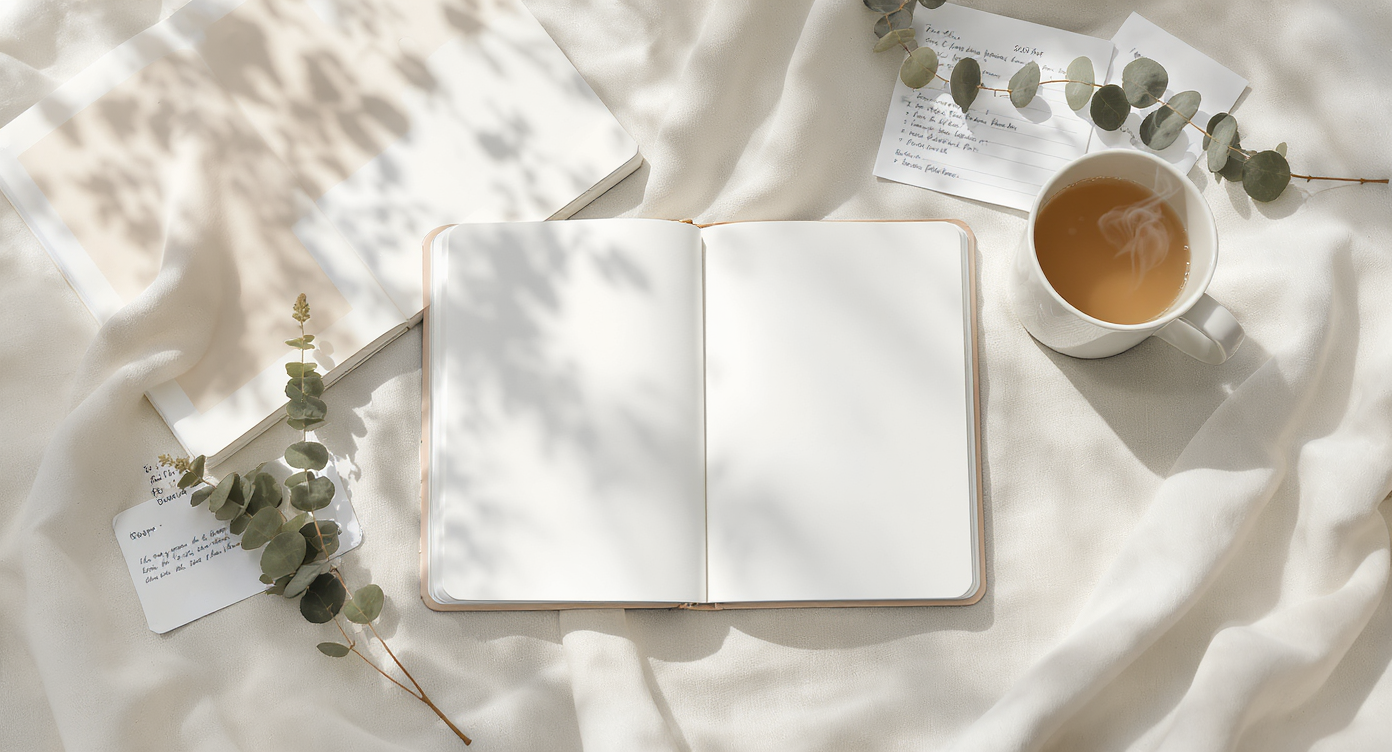 Digital wellness downloads — journal, planner and recipe ebook