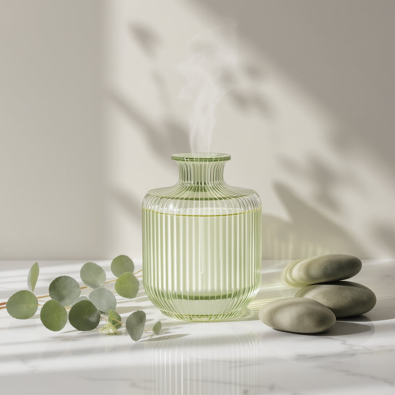Ribbed Glass Essential Oil Diffuser