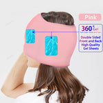 Gel Ice Headache Migraine Relief Hat Cold Compress Therapy Cap Ice Head Wrap Pack Eye Mask For Pressure Relieve Pain Ice Hat