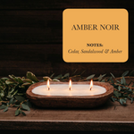 Amber Noir Dough Bowl Candle