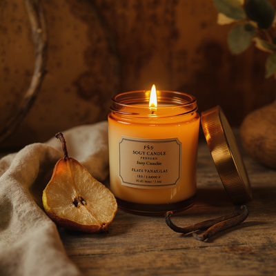 Amber Vanilla & Pear Soy Candle