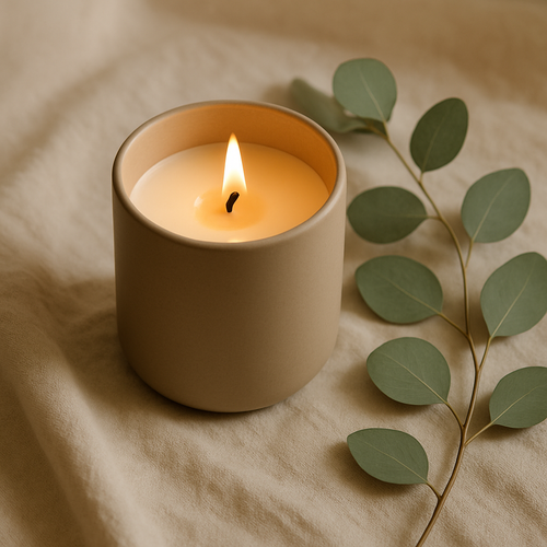 Amber Wood Soy Candle — Spa Drift