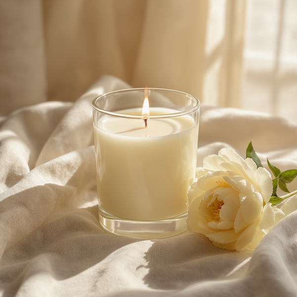 Sculptural Peony Candle